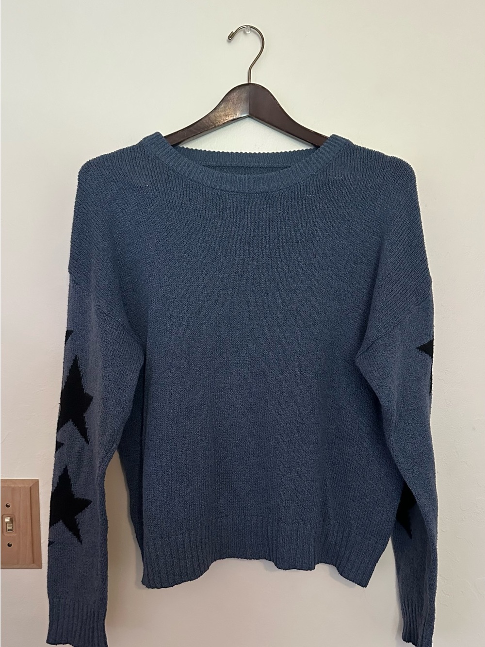 Blue Star Sleeve Crewneck Sweater